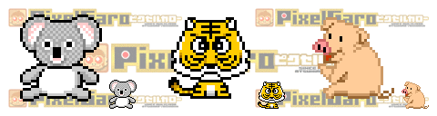 pixel art 動物 アイコン サンプル