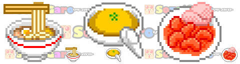 pixel art 食品 アイコン サンプル