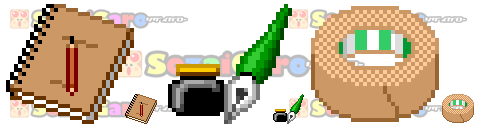 pixel art 文房具 アイコン サンプル