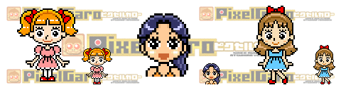 pixel art 女性 アイコン サンプル