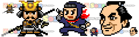 pixel art 時代劇 アイコン サンプル