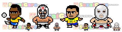 pixel art 北米 中南米 人物アイコン サンプル