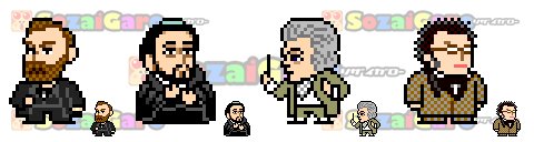 pixel art ヨーロッパの人物 アイコン サンプル