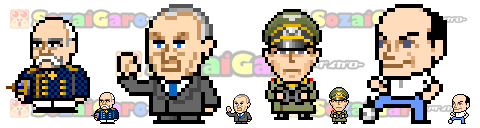 pixel art ドイツの人物 アイコン サンプル