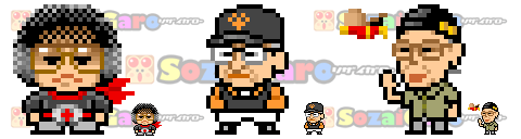 pixel art 日本の人物 アイコン サンプル