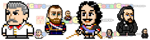 pixel art 旧ソ連 ロシアの人物 アイコン サンプル