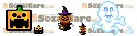 pixel art halloween アイコン サンプル