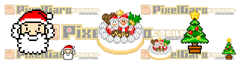 pixel art クリスマス アイコン サンプル