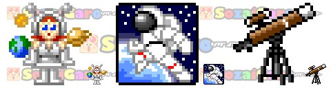 pixel art 宇宙 SF アイコン サンプル