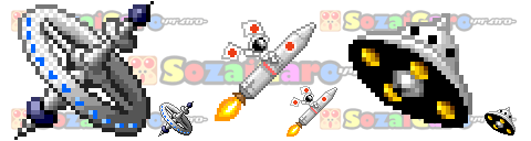 pixel art 宇宙 SF アイコン サンプル