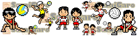 pixel art volleyball アイコン サンプル