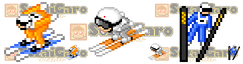 pixel art スキージャンプ アイコン サンプル