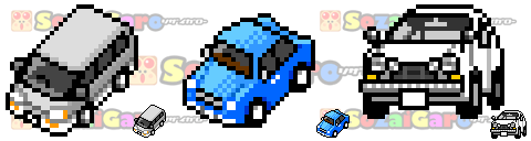 pixel art 自動車 アイコン サンプル