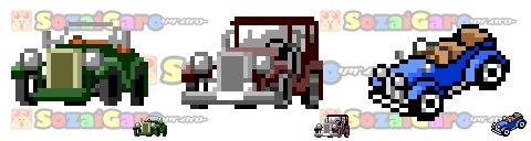 pixel art クラッシックカー アイコン サンプル