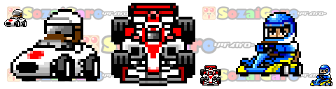 pixel art レーシングカー アイコン サンプル