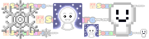 pixel art 雪 アイコン サンプル