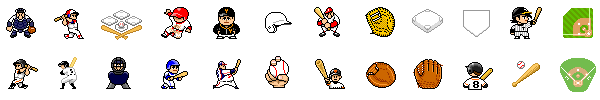 pixel art 野球 アイコン サンプル