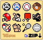 pixel art zip download Mini Sports